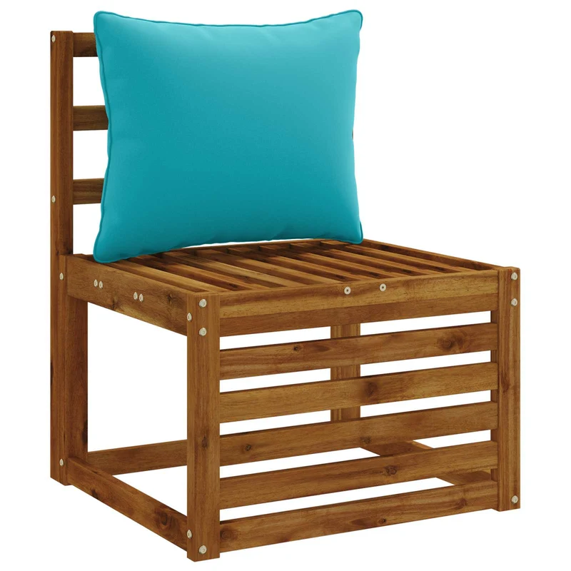 Back Cushion PUTTEN 100% Polyester Turquoise 60 x 40 x 15 cm