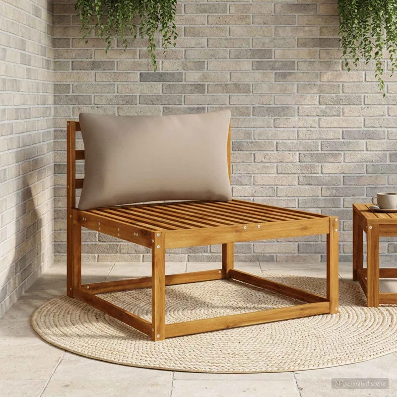 Back Cushion PUTTEN 100% Polyester Taupe 70 x 40 x 15 cm