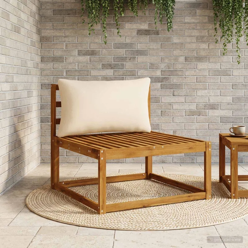 Back Cushion PUTTEN 100% Polyester Cream 70 x 40 x 15 cm