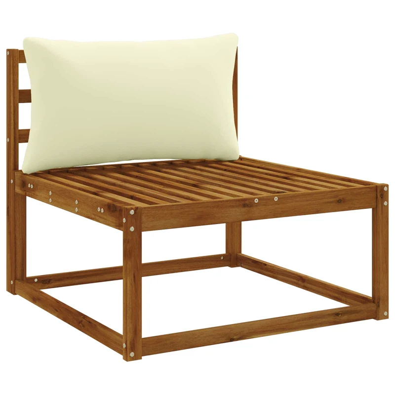 Back Cushion PUTTEN 100% Polyester Cream 70 x 40 x 15 cm