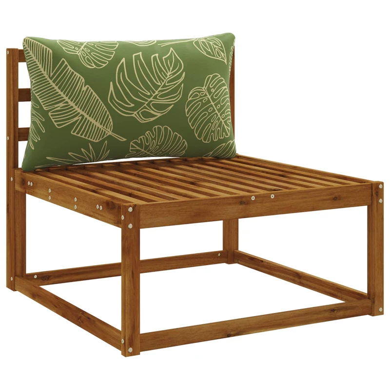 Back Cushion PUTTEN 100% Polyester Leaf Design 70 x 40 x 15 cm