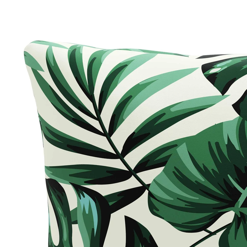 Back Cushion PUTTEN 100% Polyester Leaf Pattern 70 x 40 x 15 cm