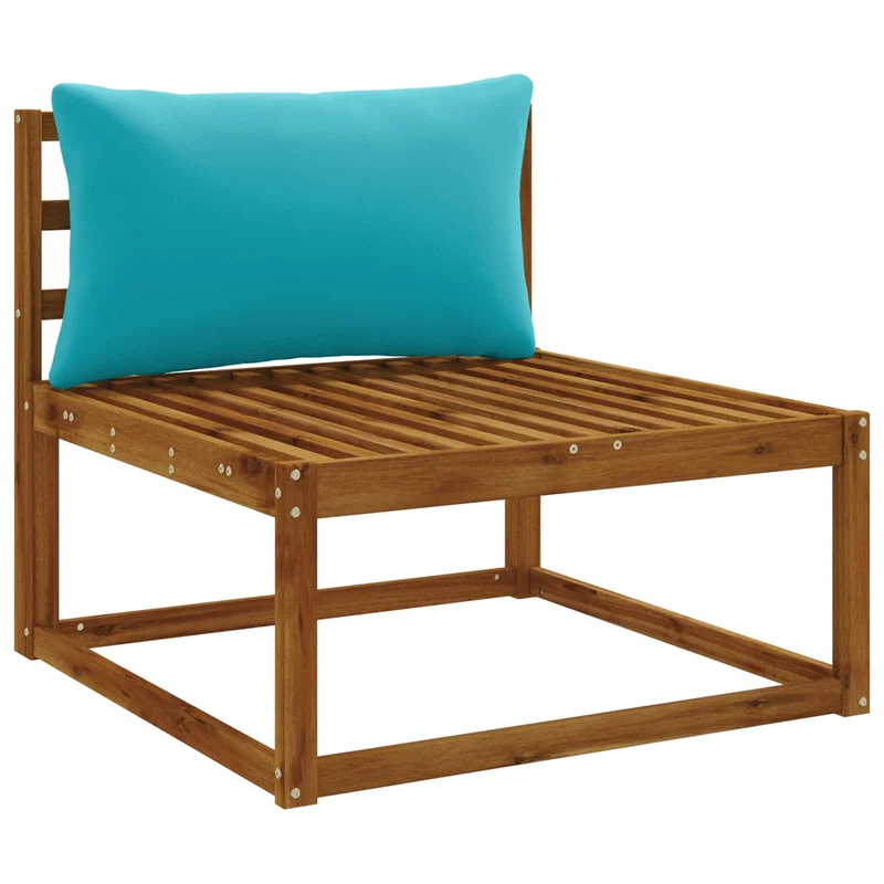 Back Cushion PUTTEN 100% Polyester Turquoise 70 x 40 x 15 cm