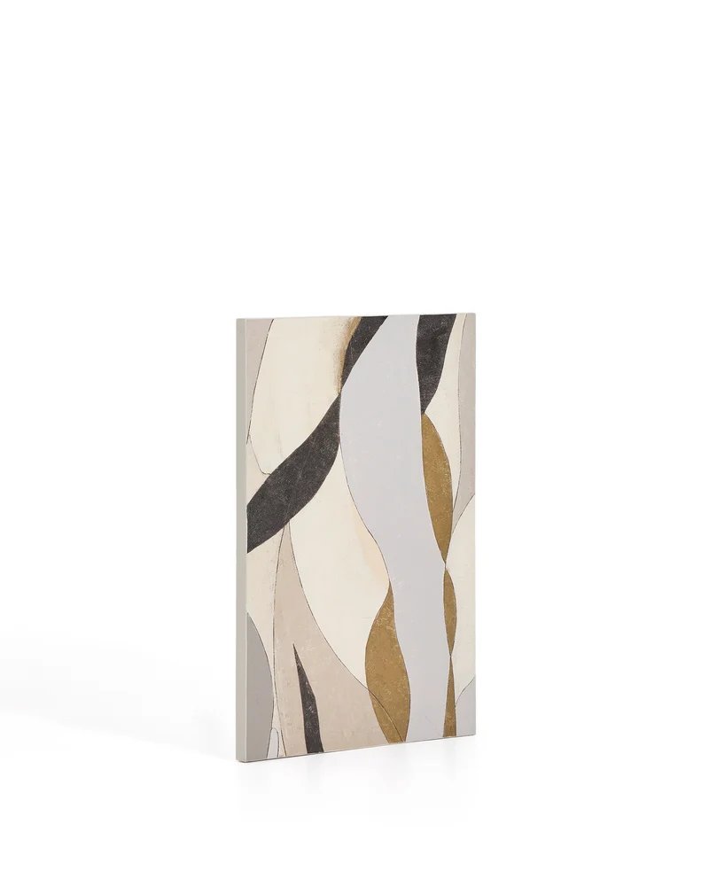 Marvilo grey and mustard abstract canvas 60 x 90cm
