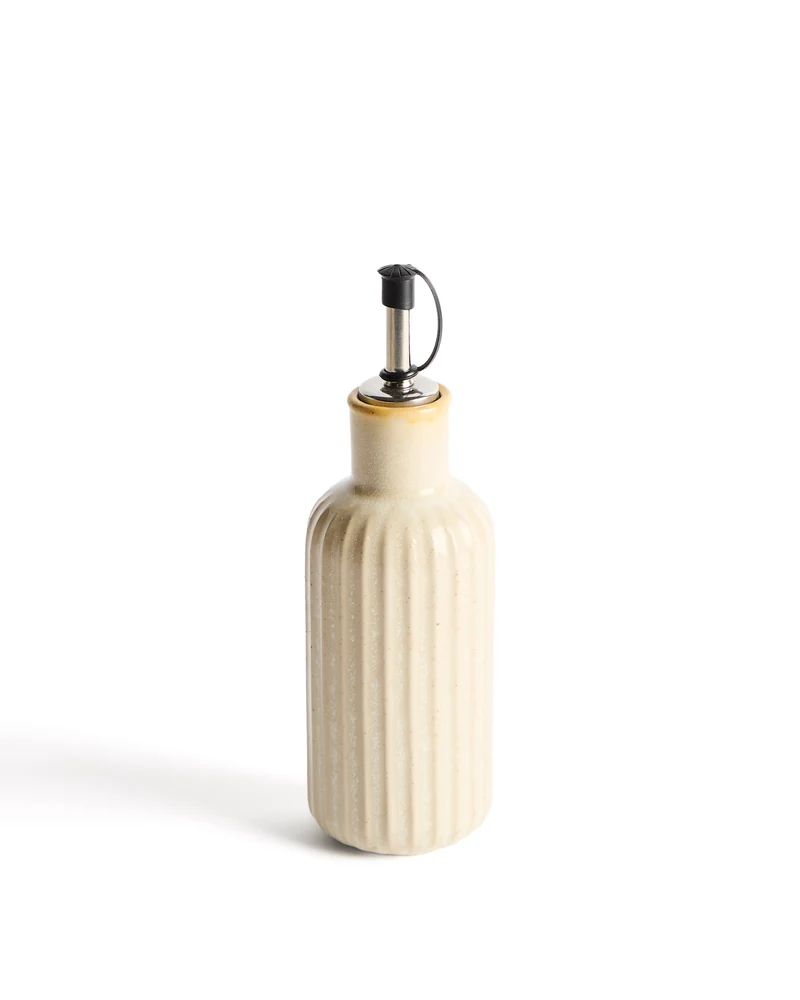 Belor white ceramic oil cruet