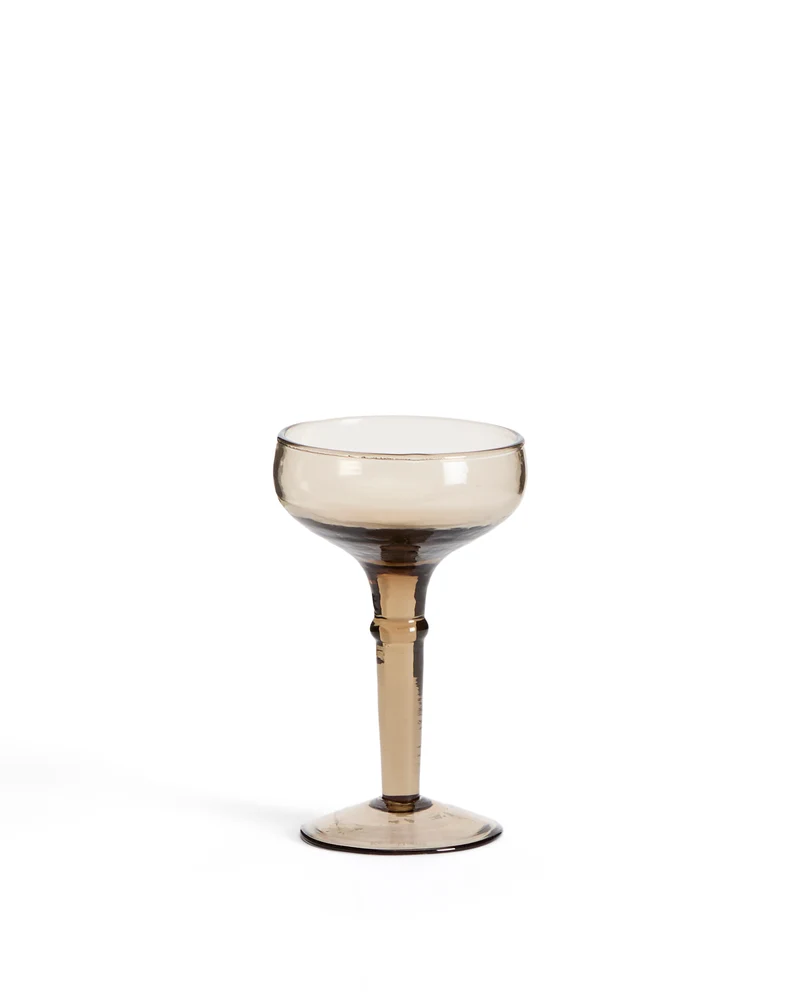Vinea wine glass made of brown recycled glass