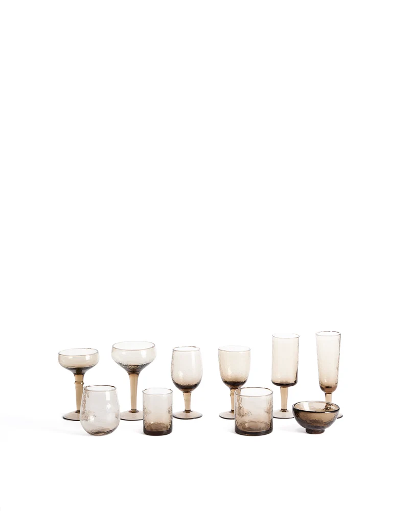 Obila wine glass made of brown recycled glass