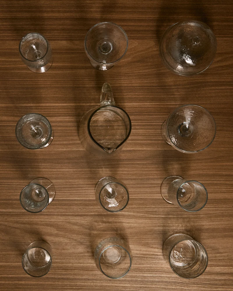 Obila wine glass made of transparent recycled glass