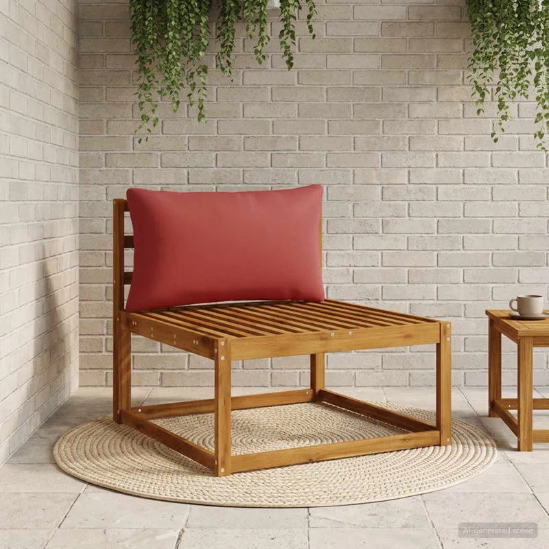 Back Cushion PUTTEN 100% Polyester Wine Red 70 x 40 x 15 cm