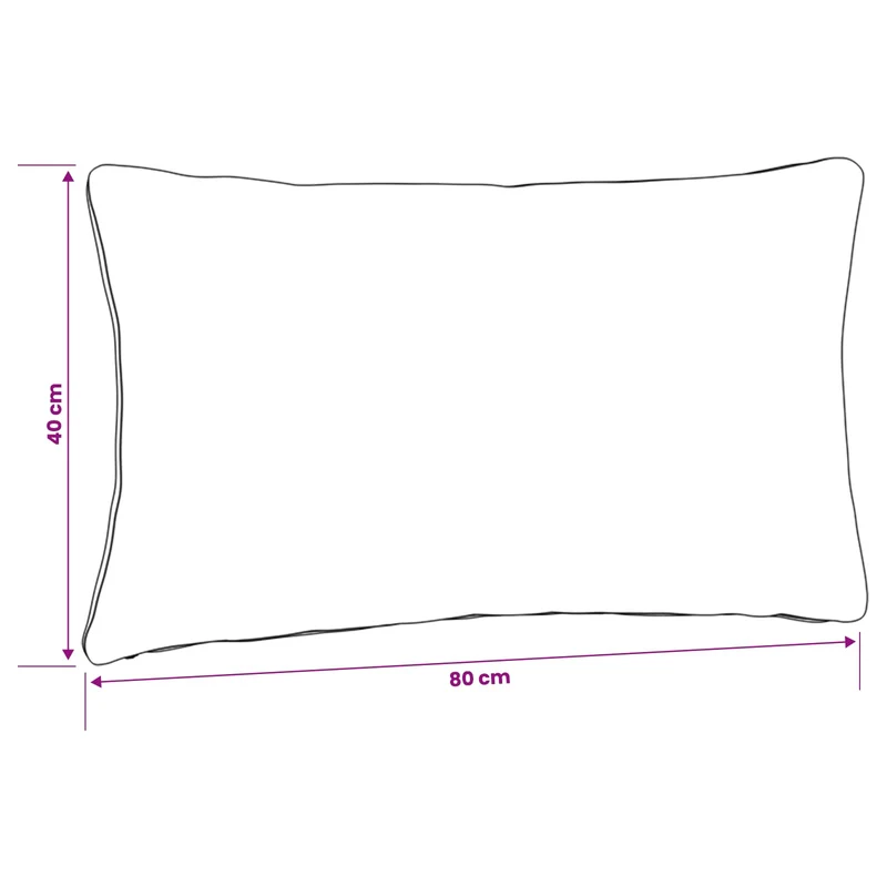 Back Cushion PUTTEN 100% Polyester Taupe 80 x 40 x 15 cm