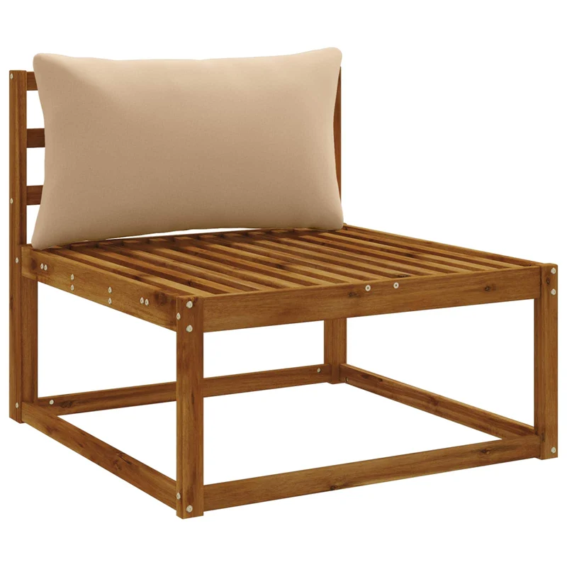 Back Cushion PUTTEN 100% Polyester Sand 80 x 40 x 15 cm