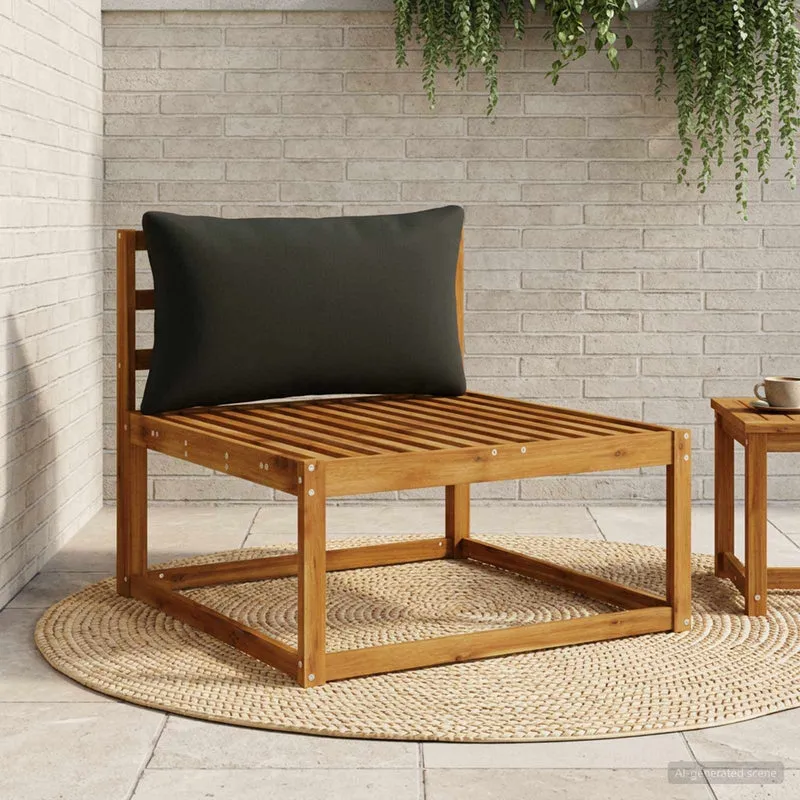 Back Cushion PUTTEN 100% Polyester Black 80 x 40 x 15 cm