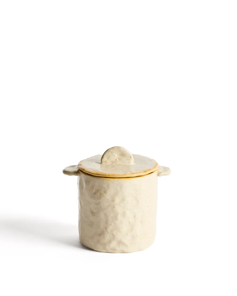 Belor white ceramic pot 13.5cm