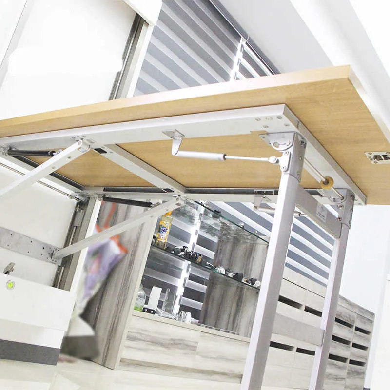 Ensemble de mécanisme de table pliante invisible fixé au mur
