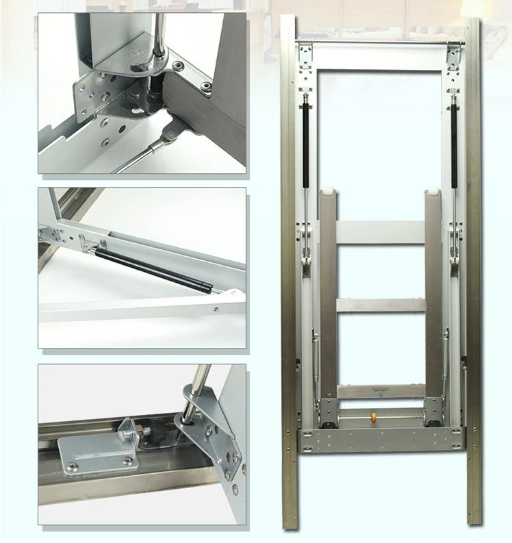 Ensemble de mécanisme de table pliante invisible fixé au mur