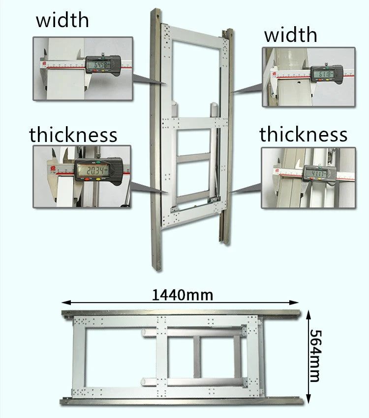 Ensemble de mécanisme de table pliante invisible fixé au mur