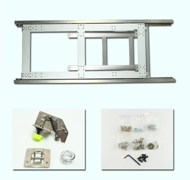 Ensemble de mécanisme de table pliante invisible fixé au mur