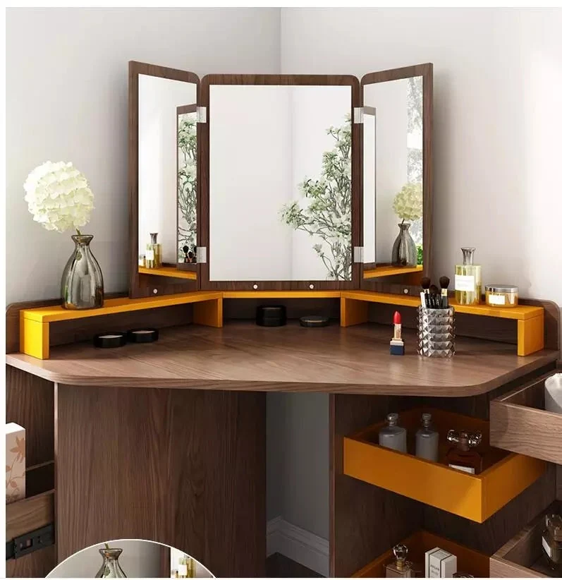 Table de maquillage d'angle