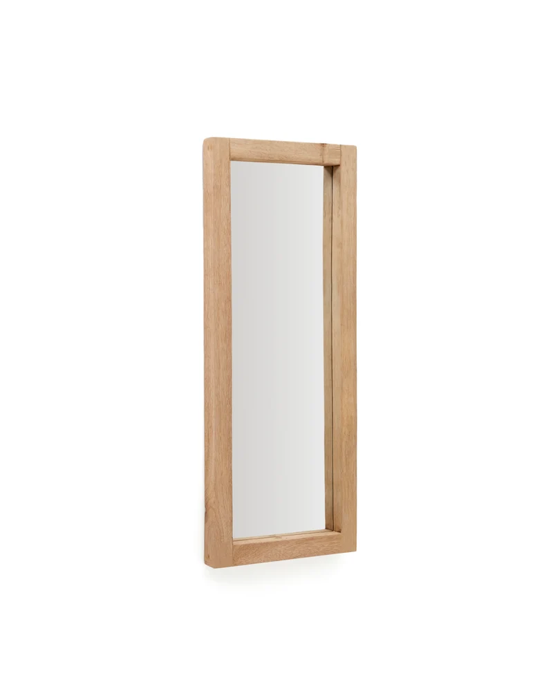 Maden wooden mirror with a natural finish 50 x 120 cm