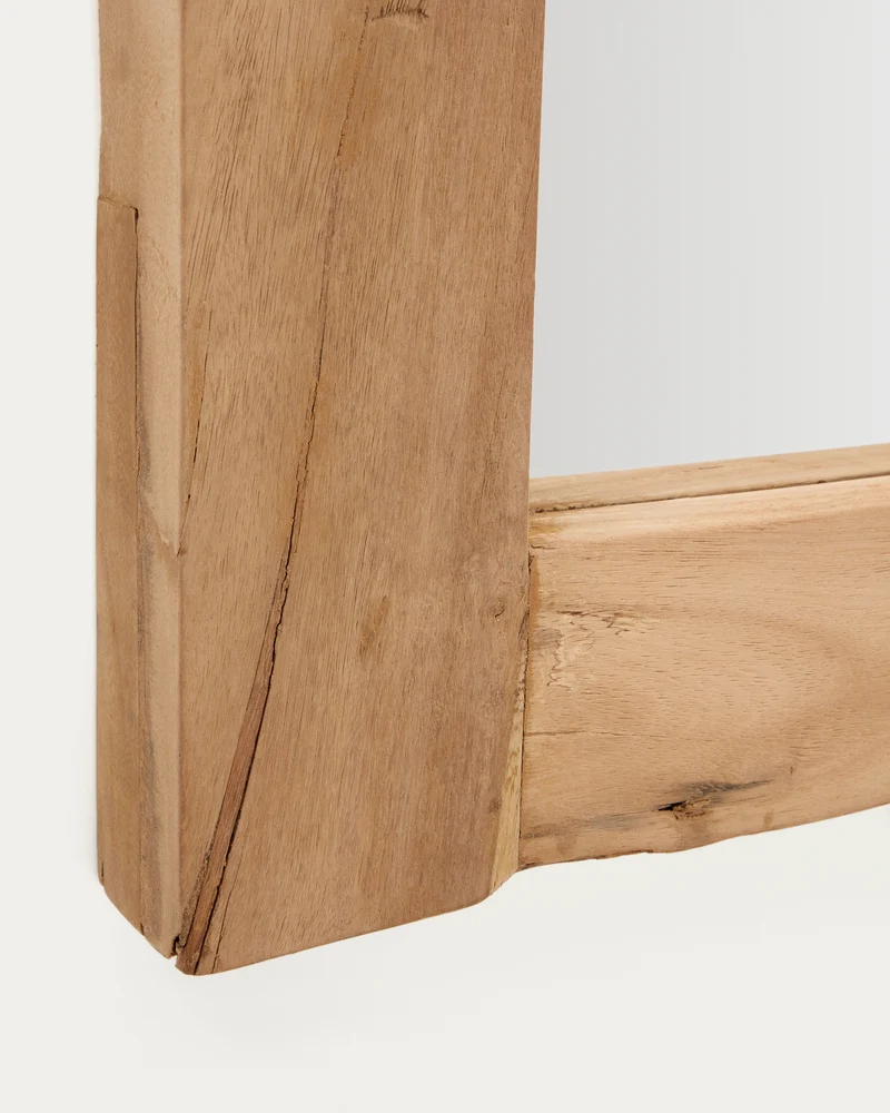 Maden wooden mirror with a natural finish 50 x 120 cm