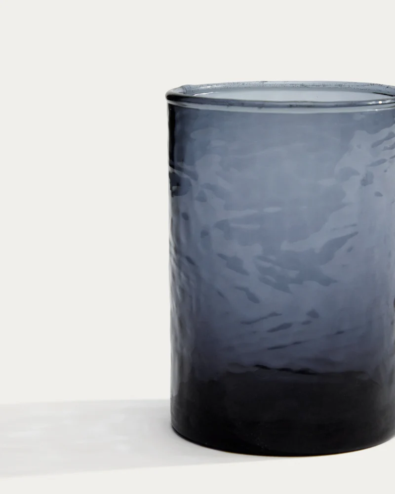Obila cup made of blue recycled glass