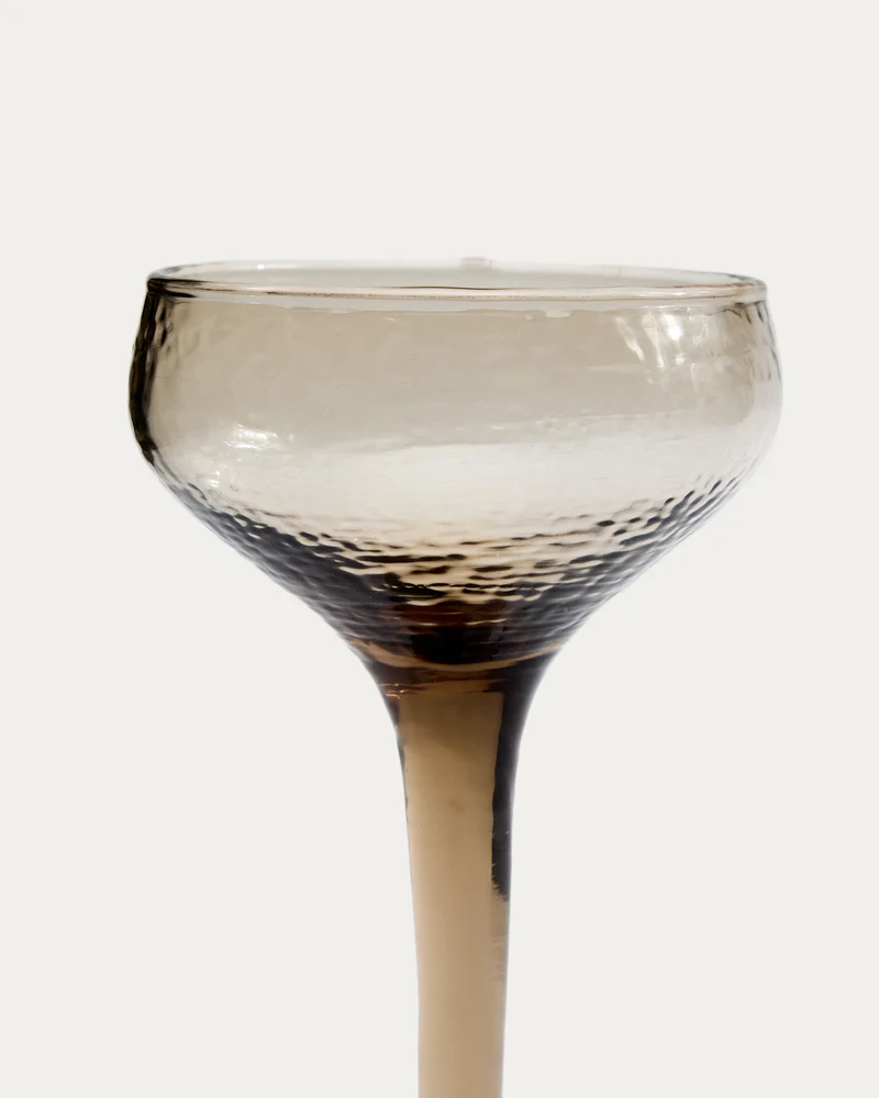 Sileia wine glass made of brown recycled glass