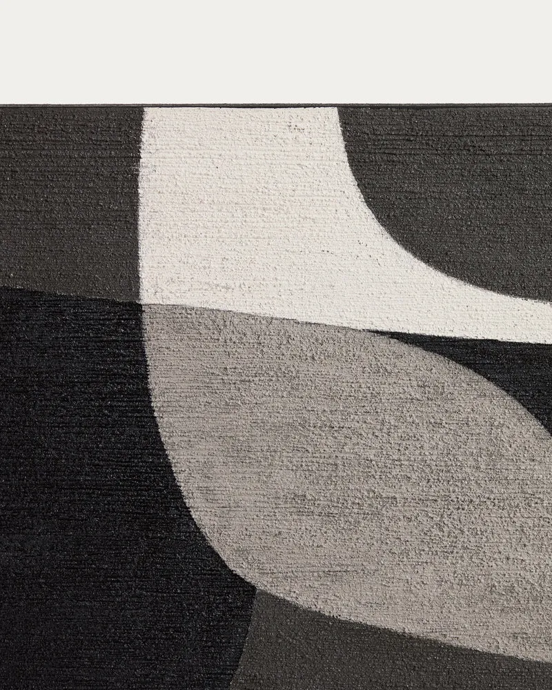Onure black and white abstract picture 45 x 180cm
