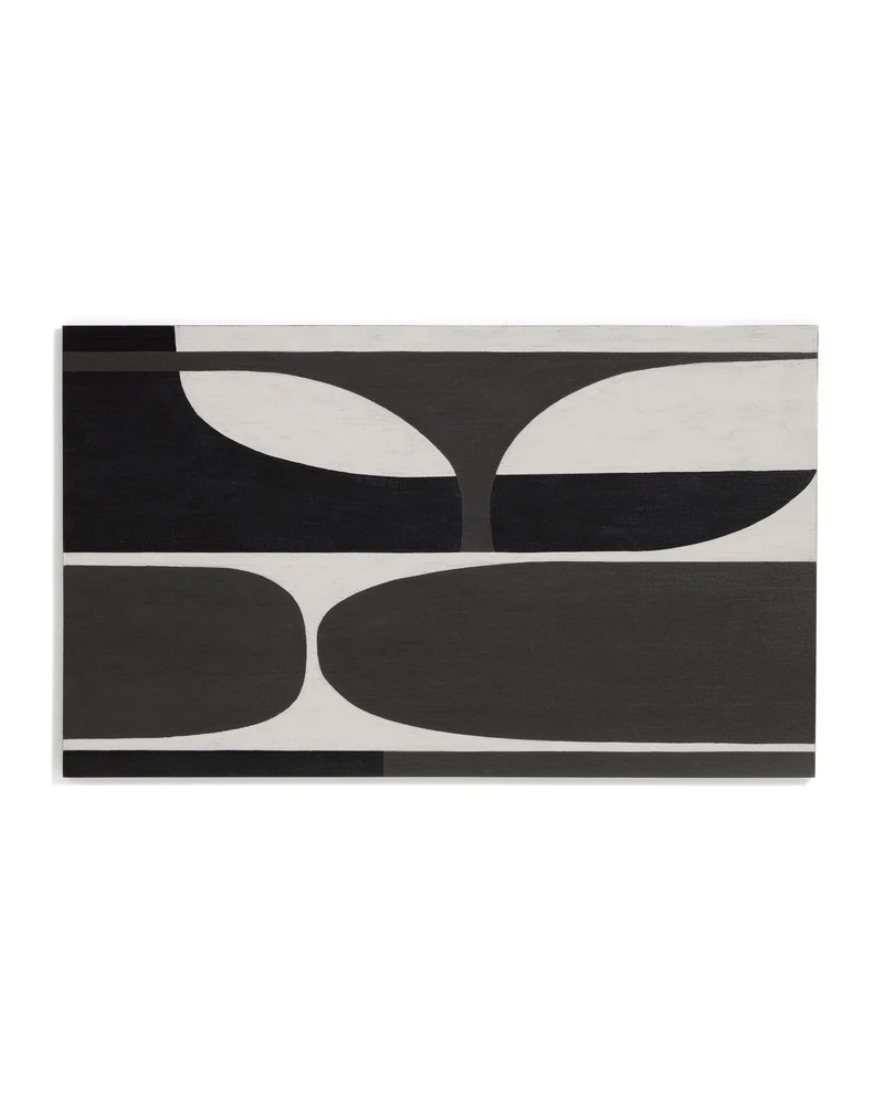 Onure black and white abstract picture 120 x 200cm
