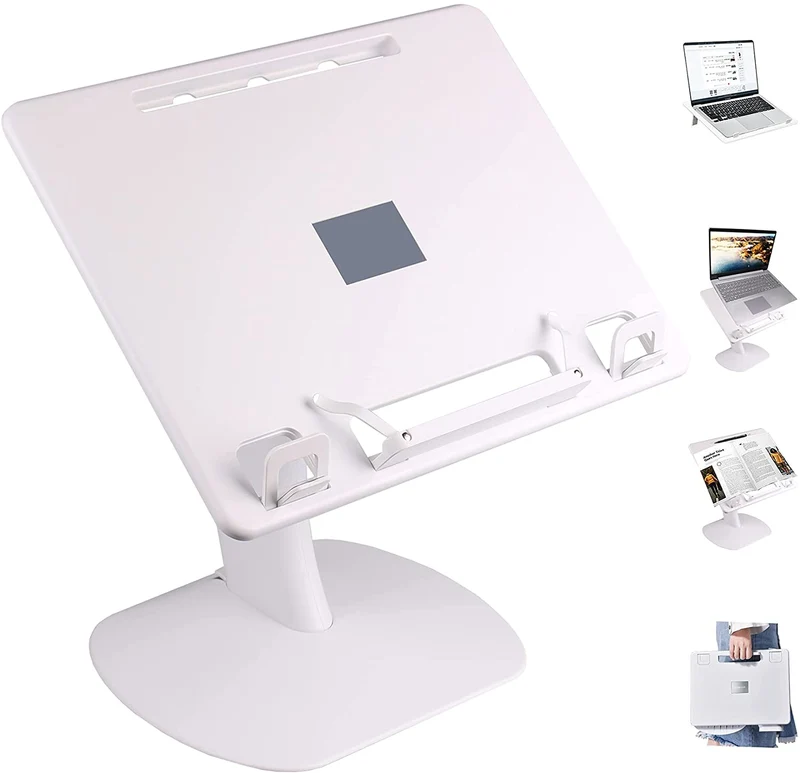 Support ergonomique réglable pour ordinateur portable et livre
