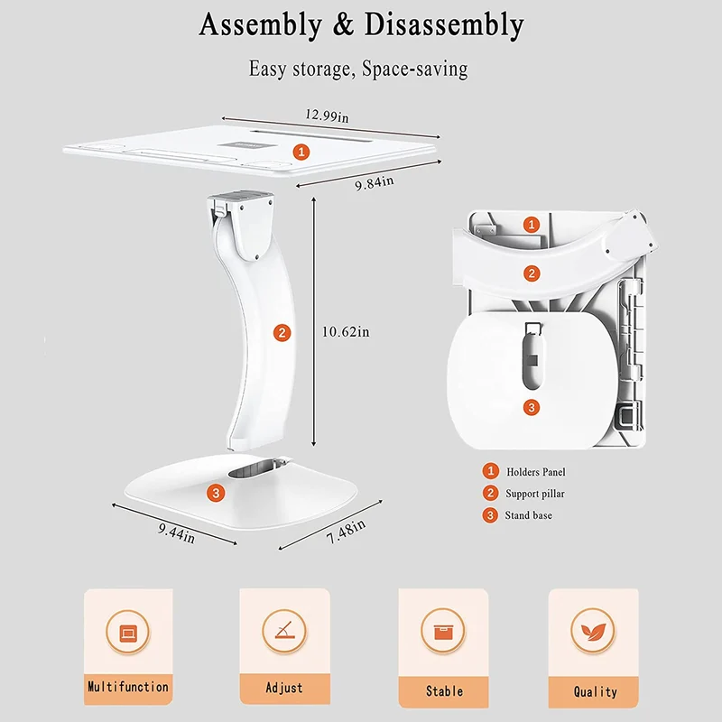 Support ergonomique réglable pour ordinateur portable et livre