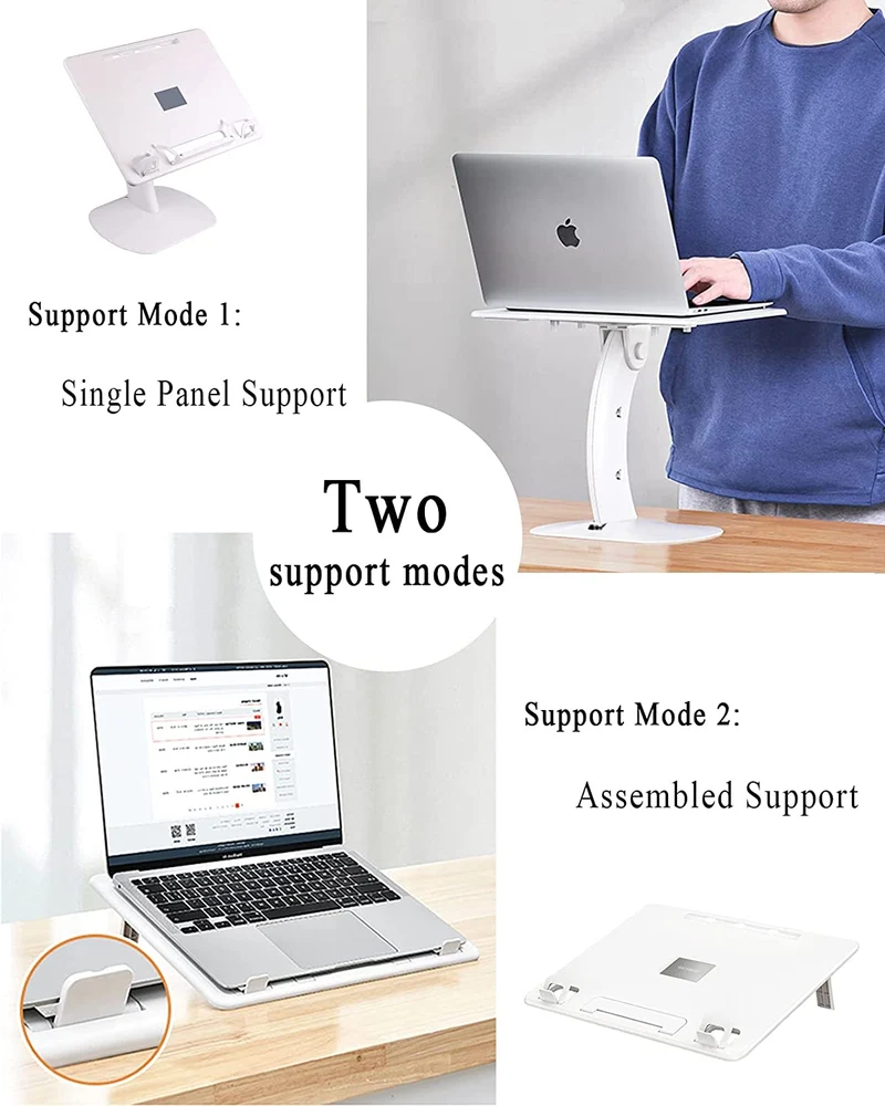 Support ergonomique réglable pour ordinateur portable et livre
