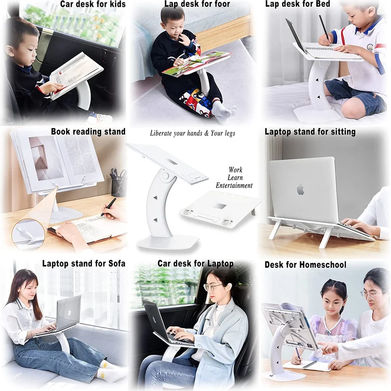 Support ergonomique réglable pour ordinateur portable et livre