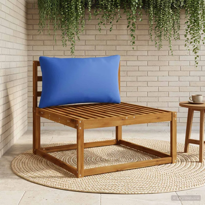 Back Cushion PUTTEN 100% Polyester Royal Blue 80 x 40 x 15 cm