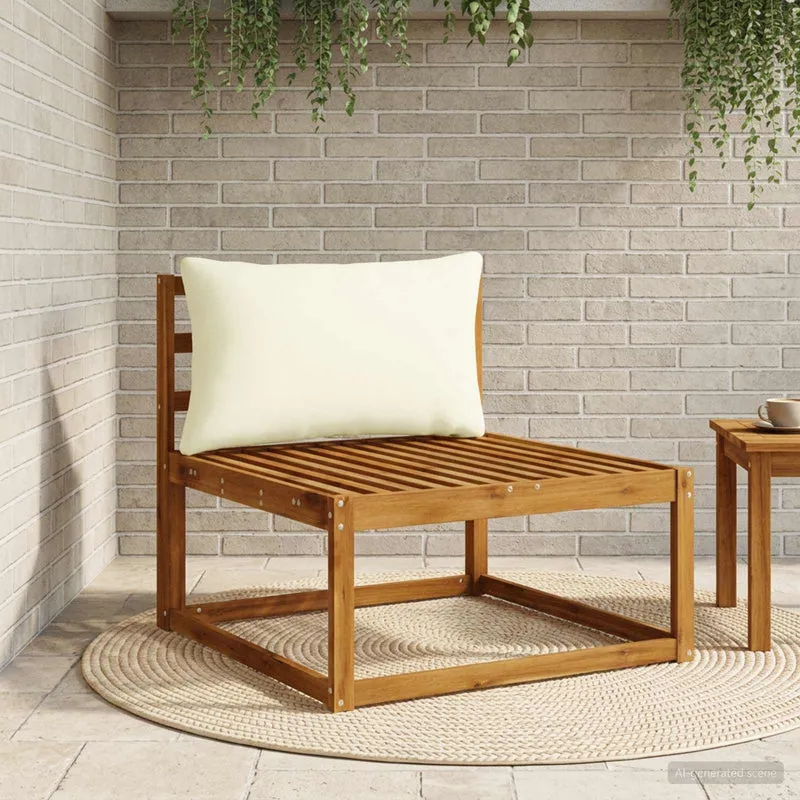 Back Cushion PUTTEN 100% Polyester Cream 80 x 40 x 15 cm
