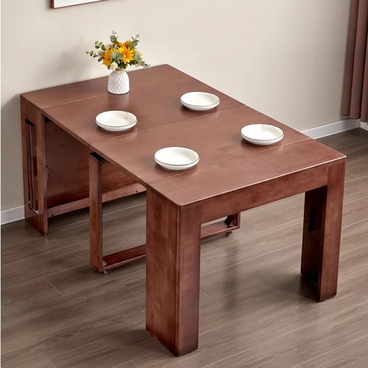 Table gain de place et extensible avec 4 rallonges