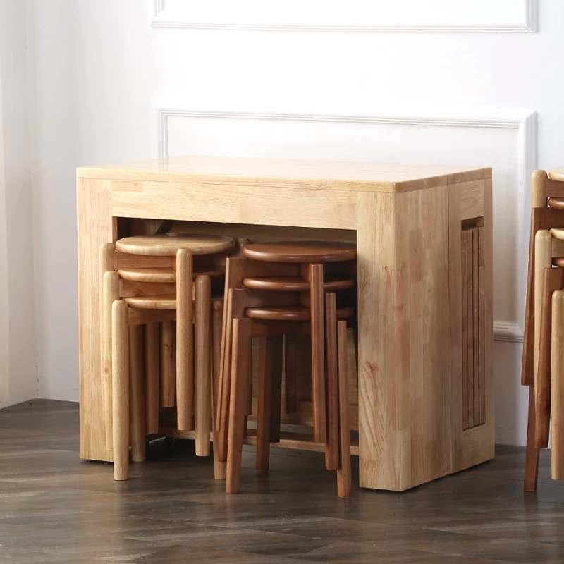 Table gain de place et extensible avec 4 rallonges