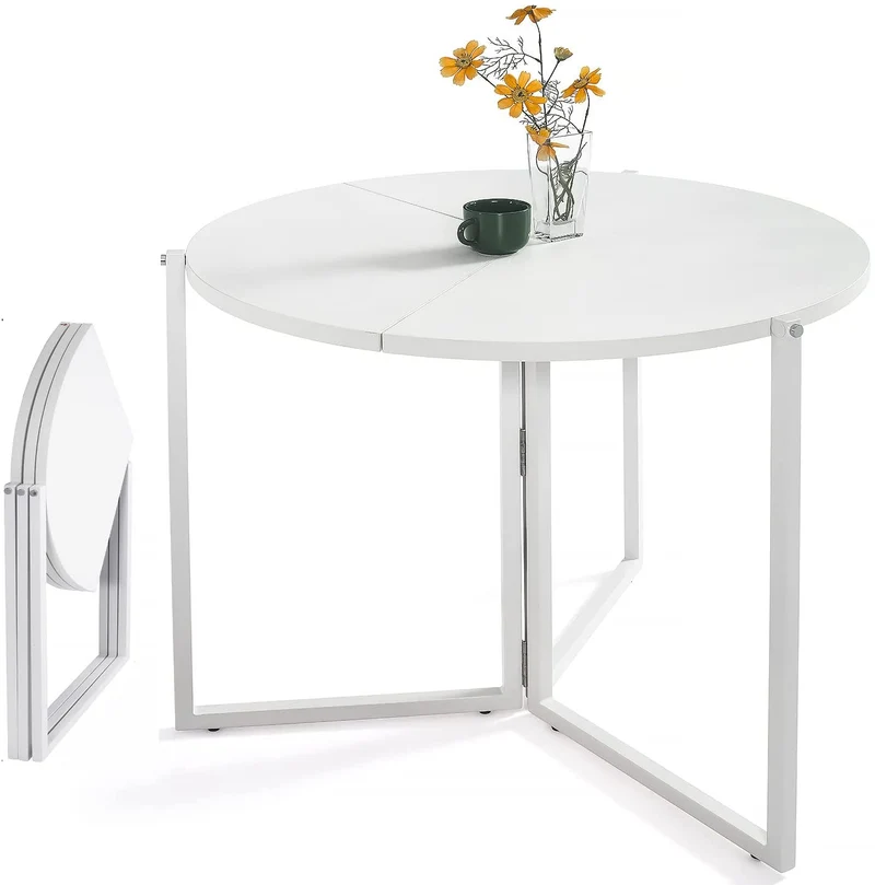 Table d'économie d'espace pliante ronde multifonction