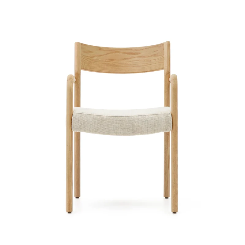 Falconera chair with a removable cover in solid oak wood with natural finish FSC Mix Credit