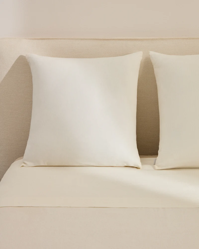 Simmel set of 2 beige pillow cases 65 x 65cm