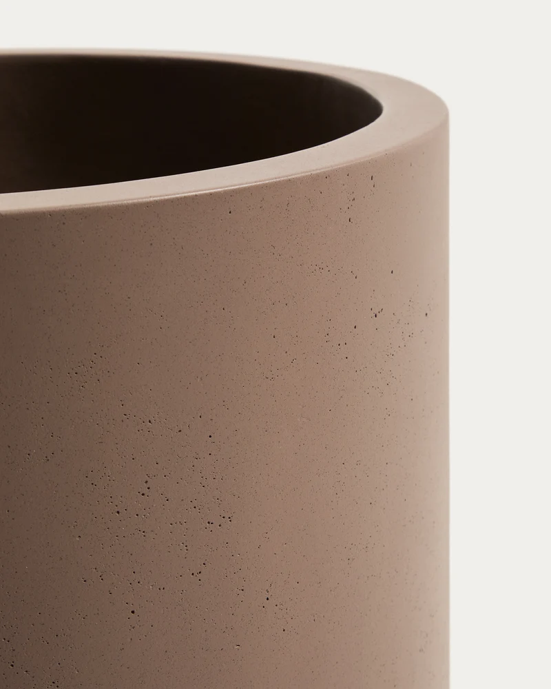 Aiguablava brown cement planter Ø 42cm
