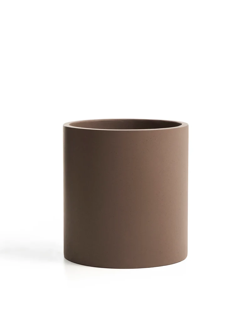 Aiguablava brown cement planter Ø 52cm