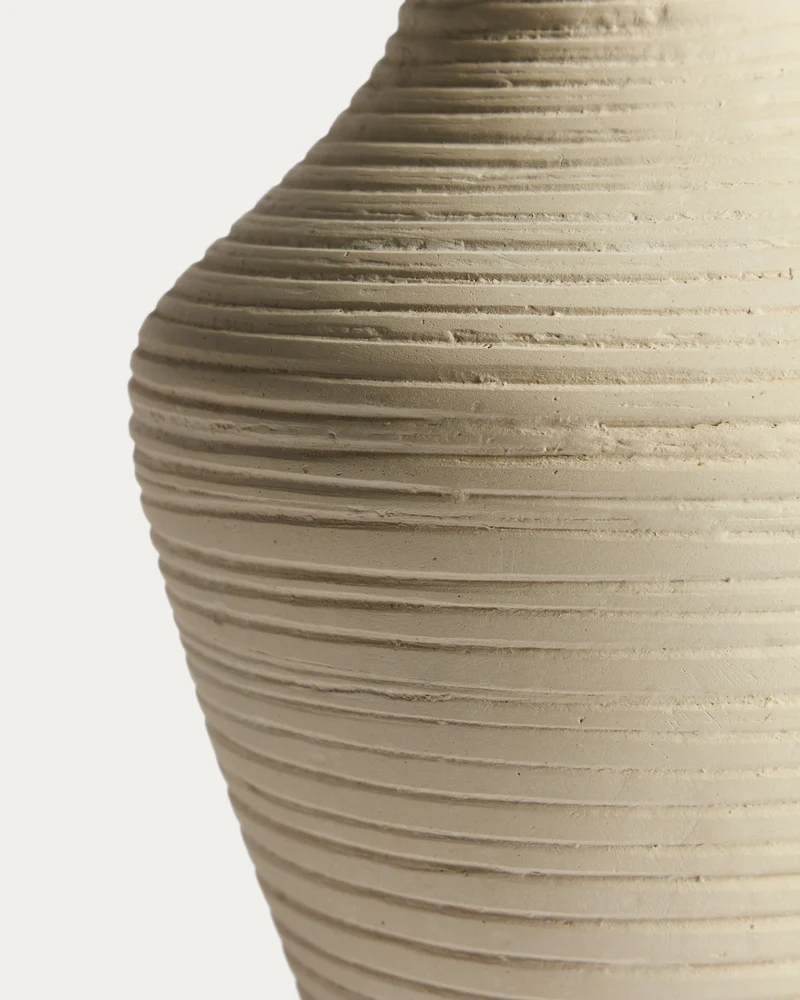 Pria beige papier-mâché vase 36cm