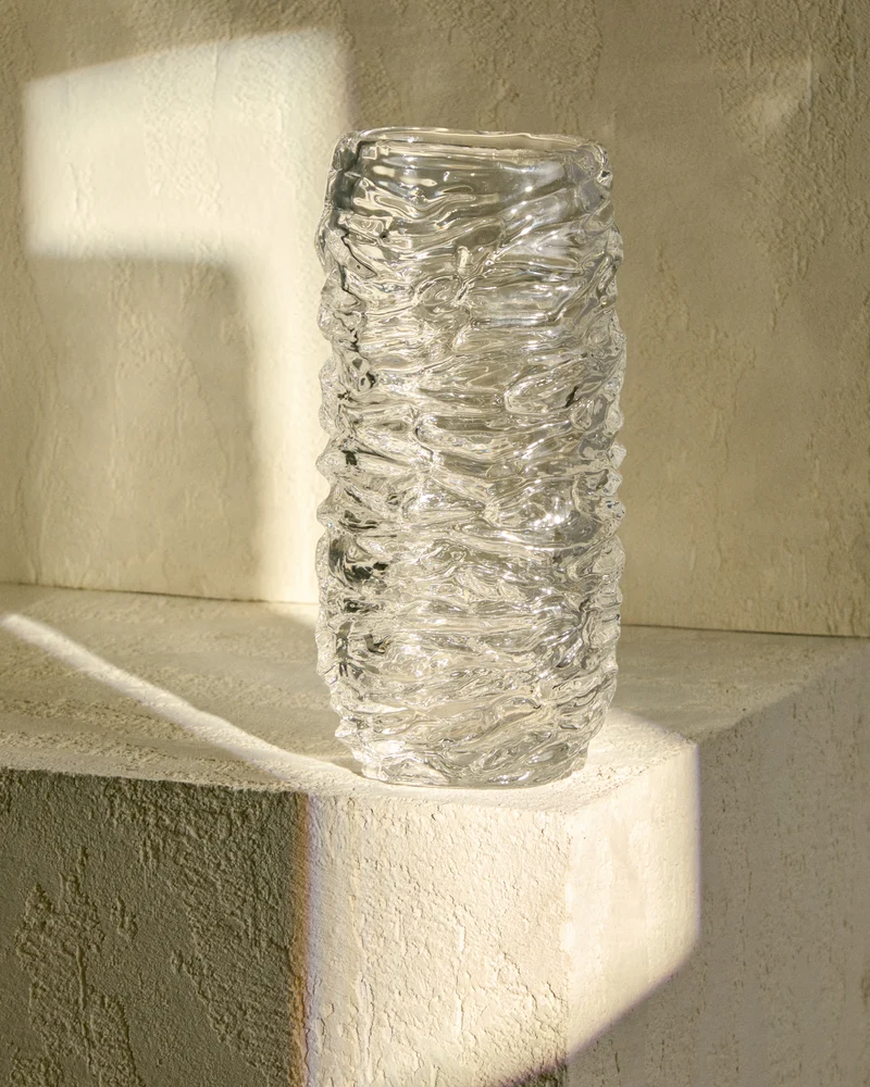 Vorma clear glass vase 29.5cm