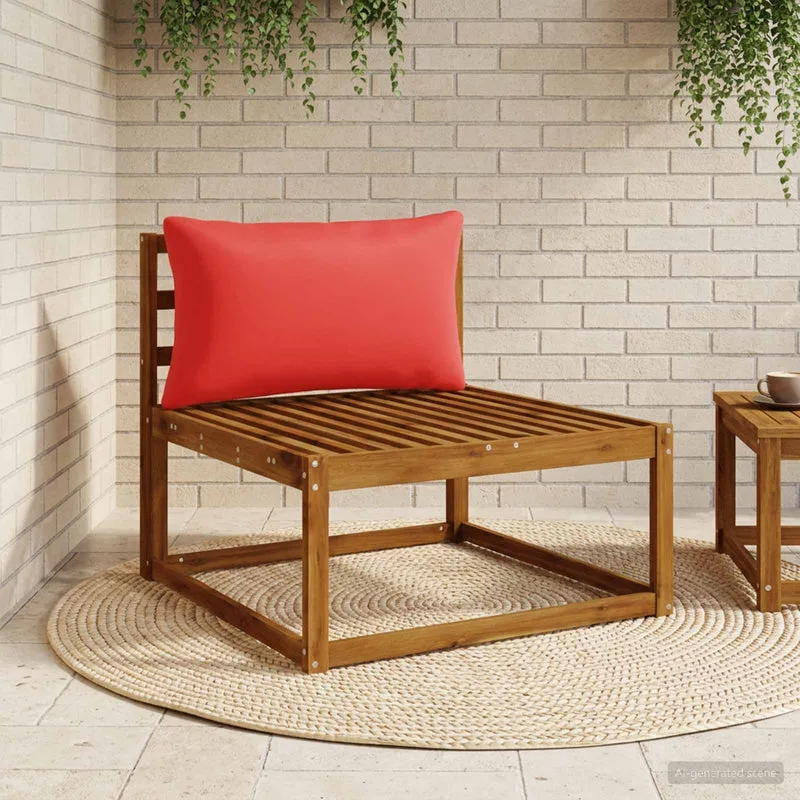 Back Cushion PUTTEN 100% Polyester Red 80 x 40 x 15 cm