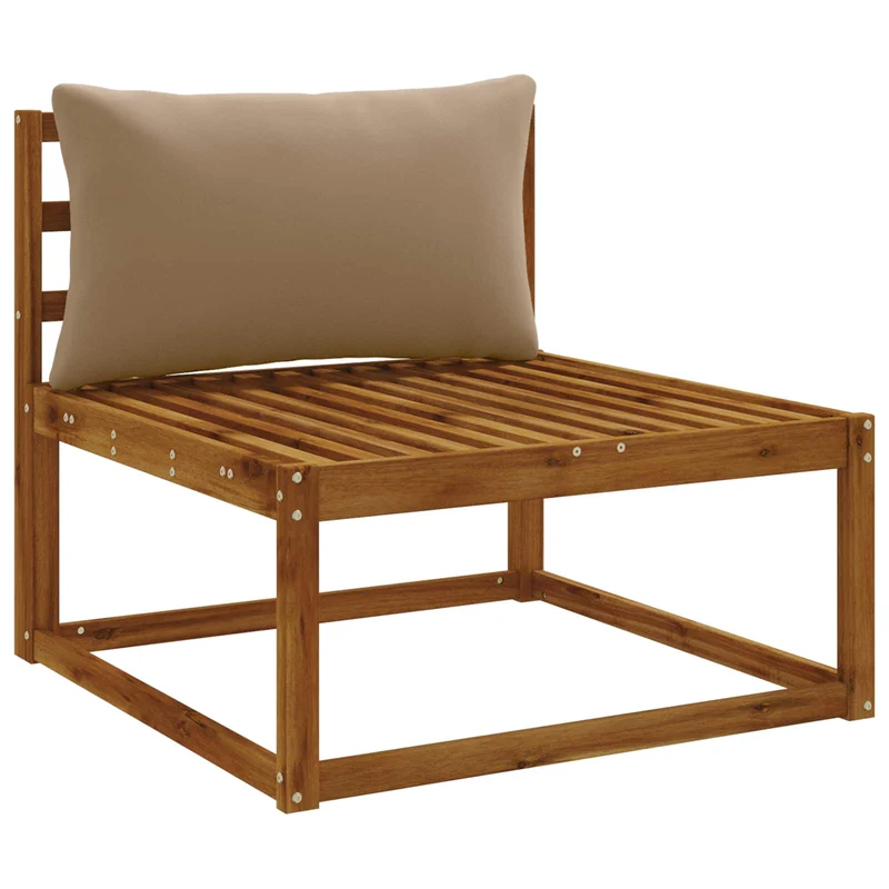 Back Cushion PUTTEN 100% Polyester Taupe 80 x 40 x 15 cm