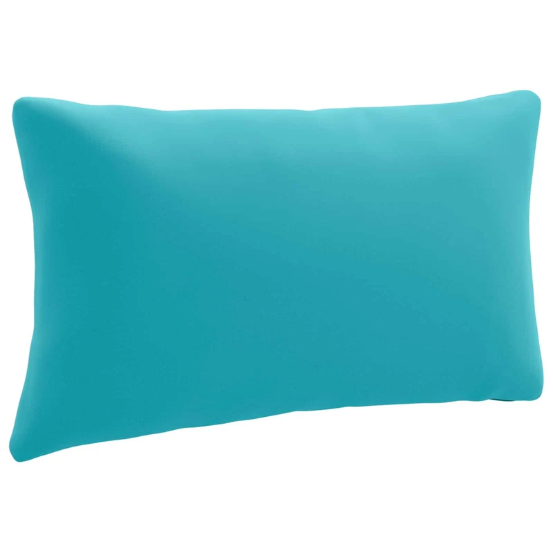 Back Cushion PUTTEN 100% Polyester Turquoise 80 x 40 x 15 cm