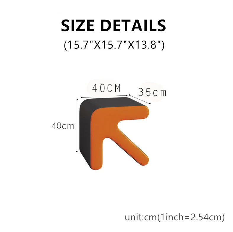 Repose-pieds de style flèche en similicuir PU doux pour la maison de luxe léger