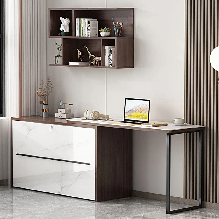 Bureau d'ordinateur d'angle rotatif avec lit pliant