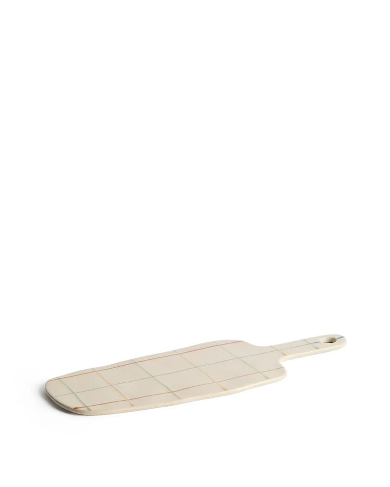 Belor ceramic serving board with multicoloured lines 36 x 13.8cm