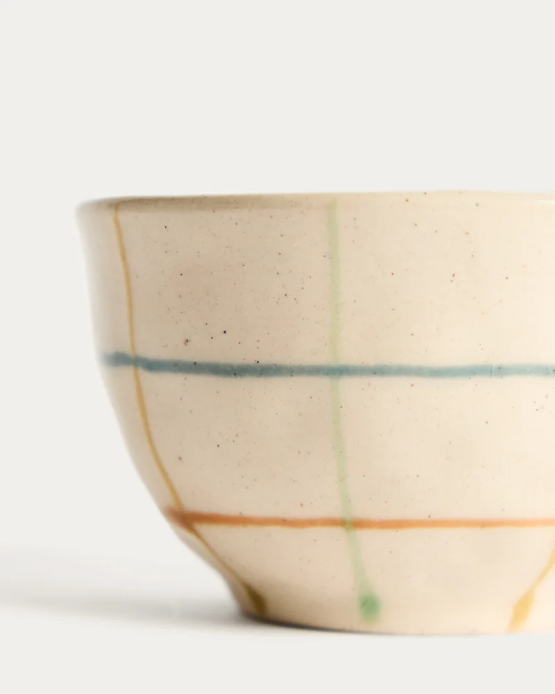 Belor ceramic bowl with multicoloured lines
